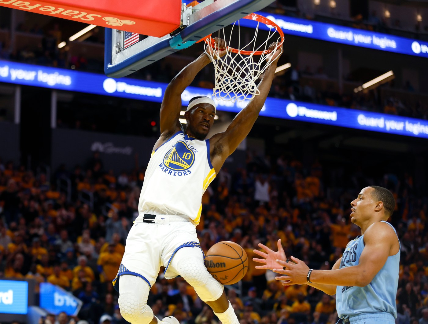 ‘Playoff Jimmy’ Butler finds his voice, wows teammates in Warriors postseason debut